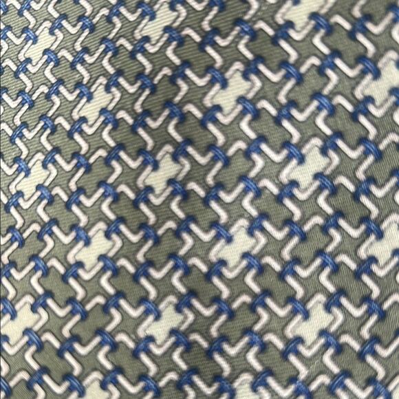Brooks brothers Green and Blue Patterned Men's Tie - Picture 1 of 5